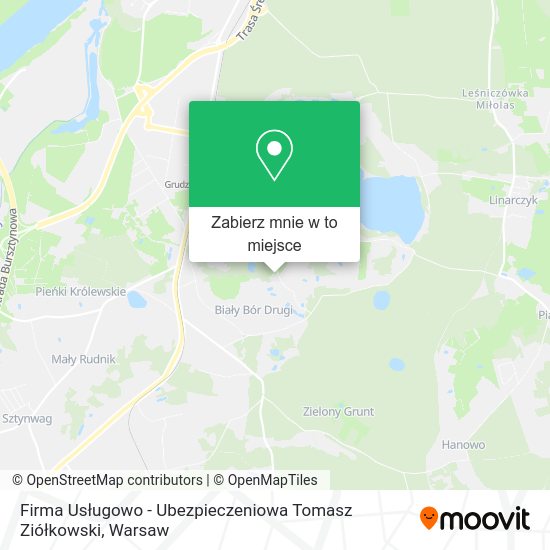 Mapa Firma Usługowo - Ubezpieczeniowa Tomasz Ziółkowski