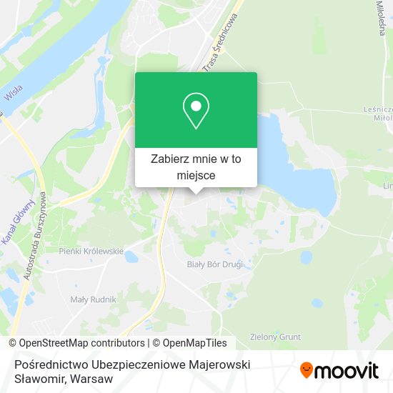 Mapa Pośrednictwo Ubezpieczeniowe Majerowski Sławomir