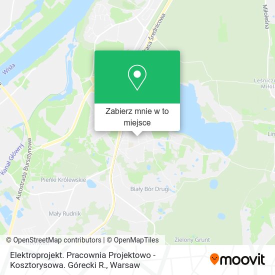 Mapa Elektroprojekt. Pracownia Projektowo - Kosztorysowa. Górecki R.