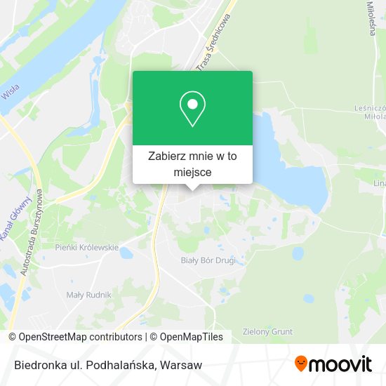 Mapa Biedronka ul. Podhalańska