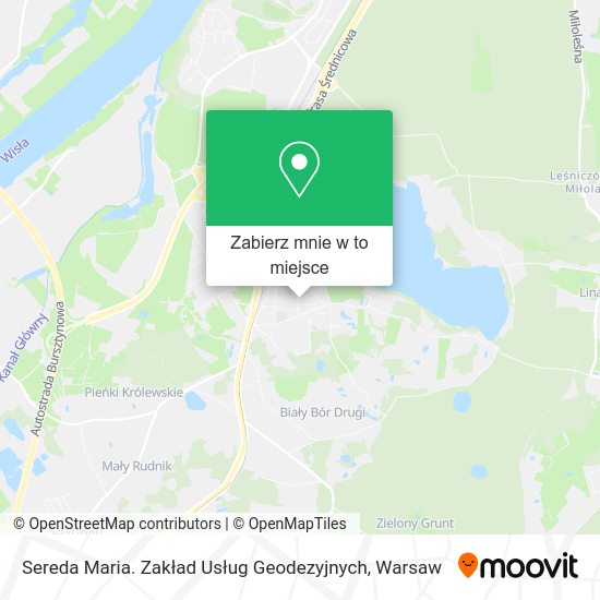 Mapa Sereda Maria. Zakład Usług Geodezyjnych