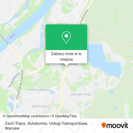 Mapa Zach-Trans. Autokomis. Usługi Transportowe