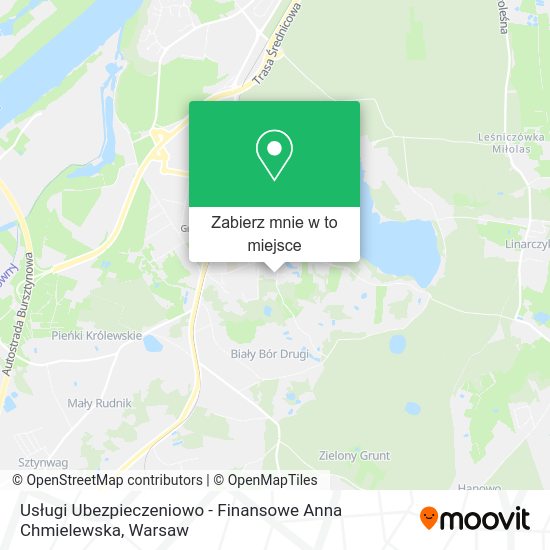 Mapa Usługi Ubezpieczeniowo - Finansowe Anna Chmielewska