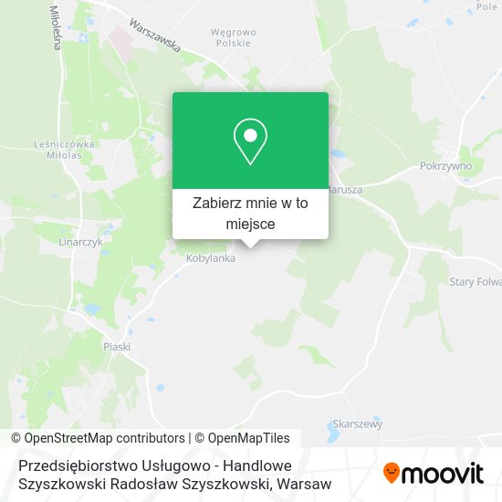 Mapa Przedsiębiorstwo Usługowo - Handlowe Szyszkowski Radosław Szyszkowski