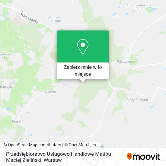 Mapa Przedsiębiorstwo Usługowo Handlowe Matibu Maciej Zieliński