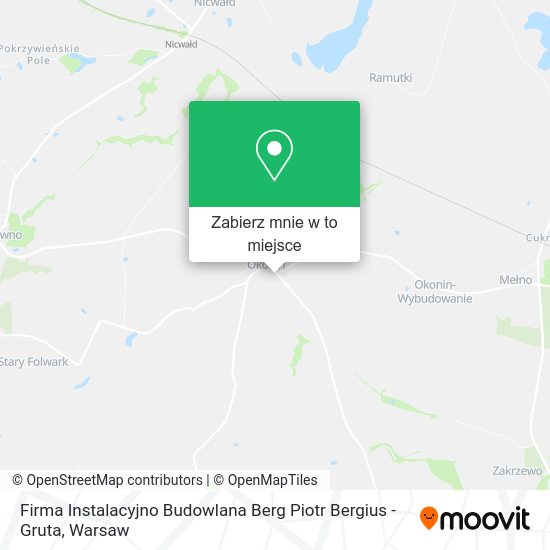 Mapa Firma Instalacyjno Budowlana Berg Piotr Bergius - Gruta