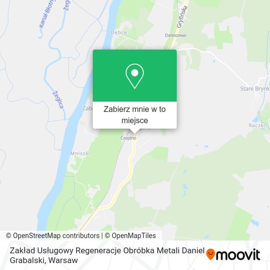 Mapa Zakład Usługowy Regeneracje Obróbka Metali Daniel Grabalski