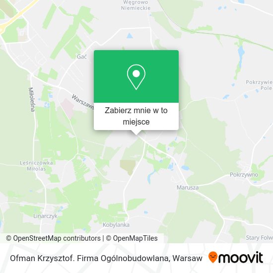 Mapa Ofman Krzysztof. Firma Ogólnobudowlana