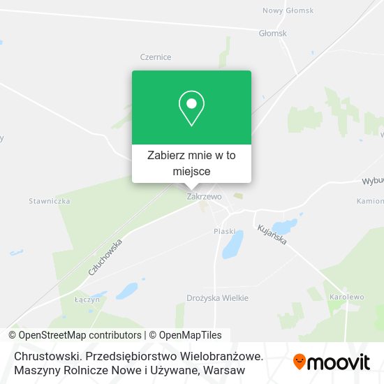 Mapa Chrustowski. Przedsiębiorstwo Wielobranżowe. Maszyny Rolnicze Nowe i Używane