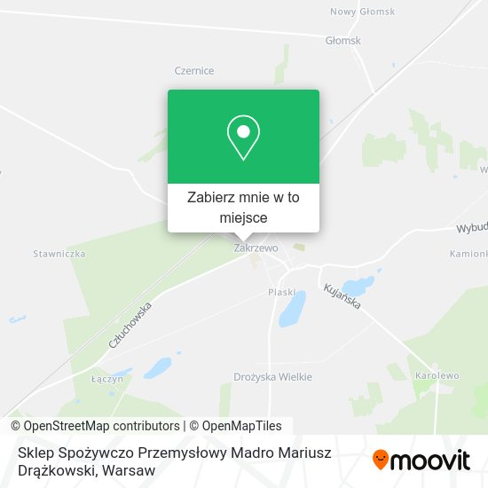 Mapa Sklep Spożywczo Przemysłowy Madro Mariusz Drążkowski