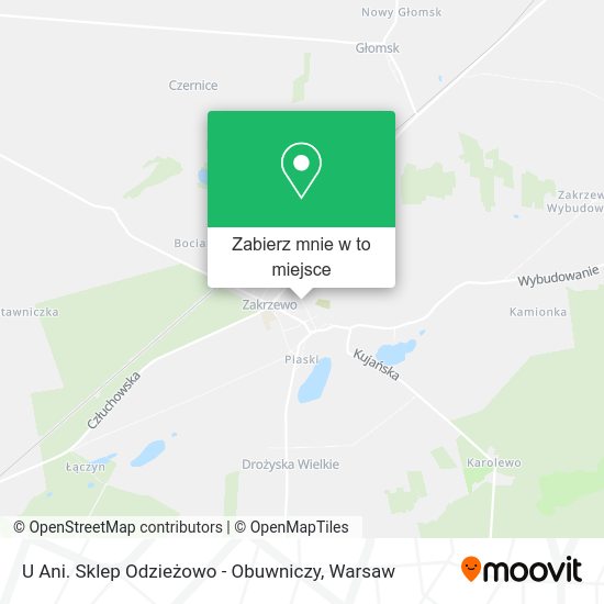 Mapa U Ani. Sklep Odzieżowo - Obuwniczy