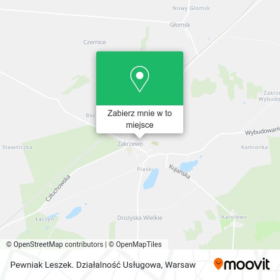 Mapa Pewniak Leszek. Działalność Usługowa