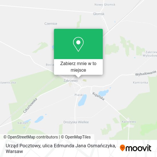 Mapa Urząd Pocztowy, ulica Edmunda Jana Osmańczyka