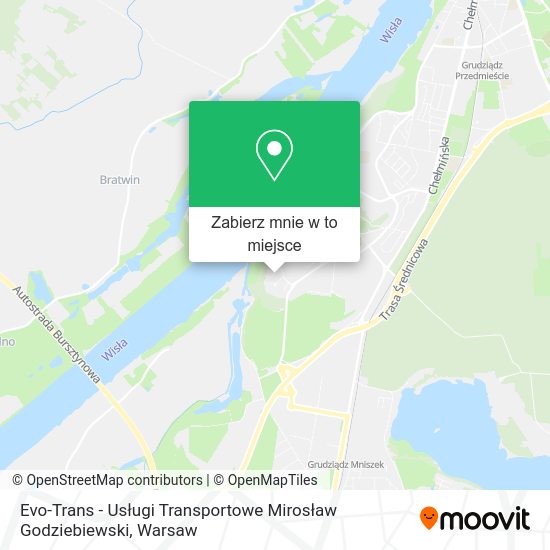 Mapa Evo-Trans - Usługi Transportowe Mirosław Godziebiewski