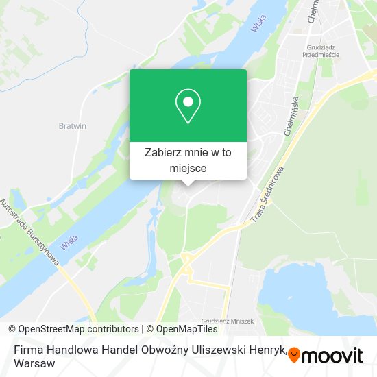 Mapa Firma Handlowa Handel Obwoźny Uliszewski Henryk