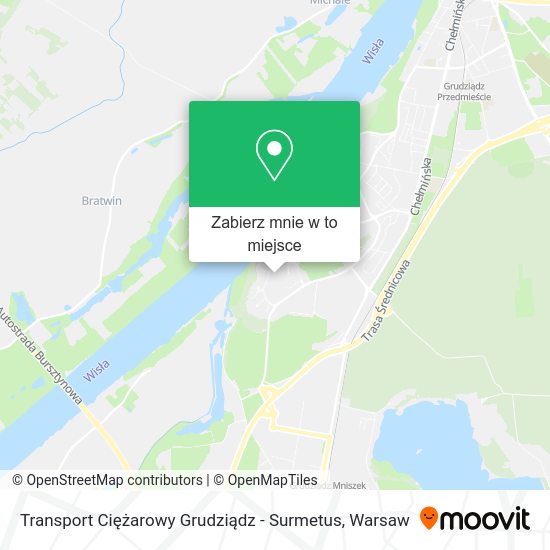 Mapa Transport Ciężarowy Grudziądz - Surmetus