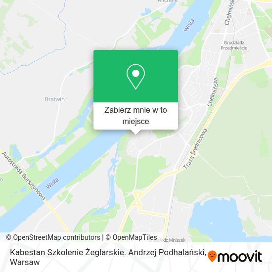 Mapa Kabestan Szkolenie Żeglarskie. Andrzej Podhalański