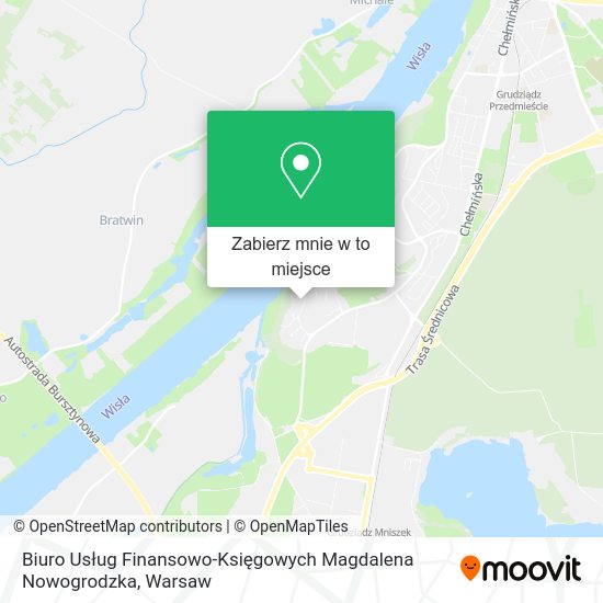 Mapa Biuro Usług Finansowo-Księgowych Magdalena Nowogrodzka