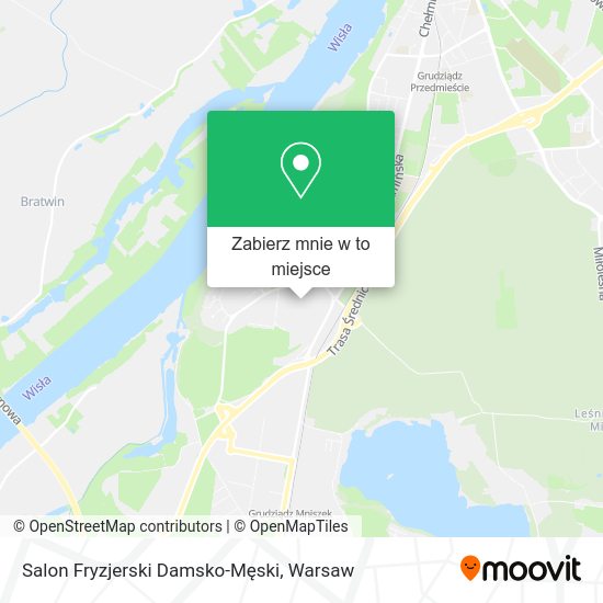 Mapa Salon Fryzjerski Damsko-Męski