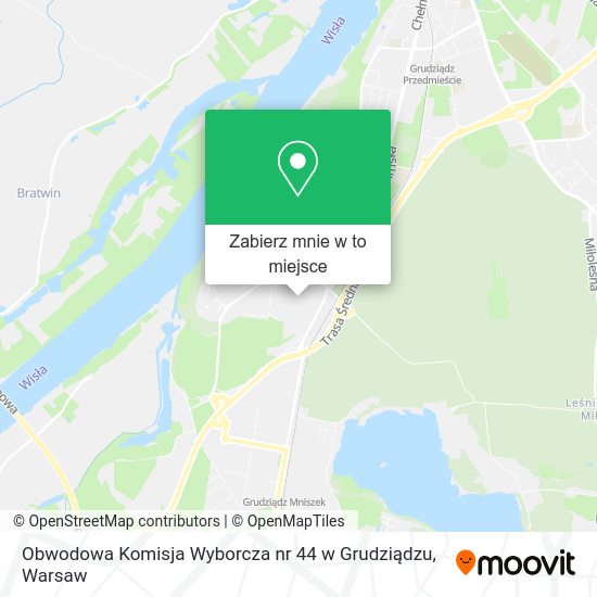 Mapa Obwodowa Komisja Wyborcza nr 44 w Grudziądzu