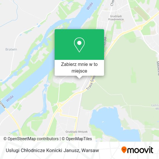 Mapa Usługi Chłodnicze Konicki Janusz