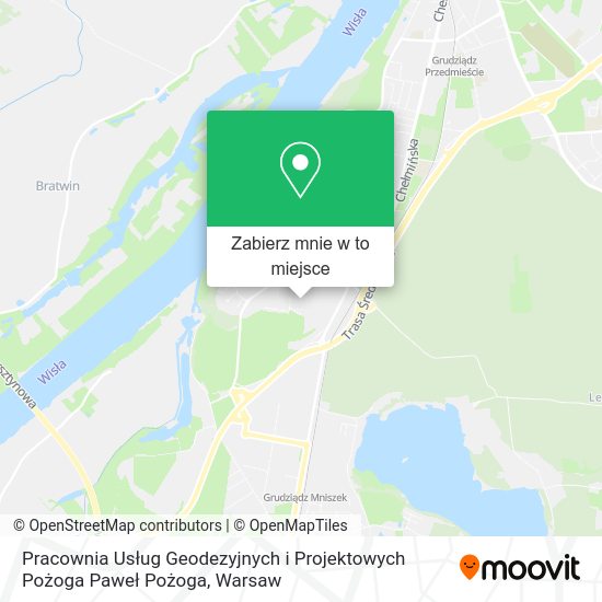 Mapa Pracownia Usług Geodezyjnych i Projektowych Pożoga Paweł Pożoga