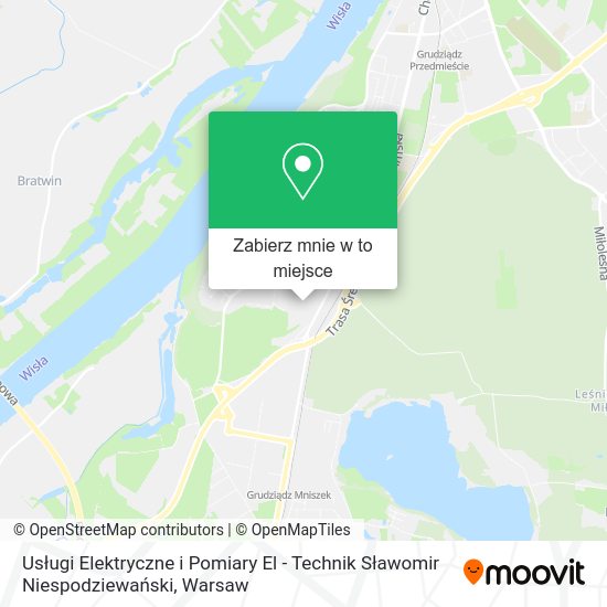 Mapa Usługi Elektryczne i Pomiary El - Technik Sławomir Niespodziewański