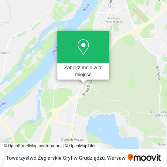 Mapa Towarzystwo Żeglarskie Gryf w Grudziądzu