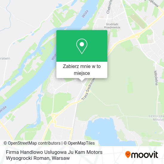 Mapa Firma Handlowo Usługowa Ju Kam Motors Wysogrocki Roman