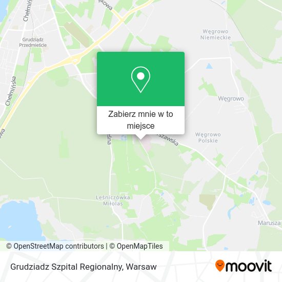 Mapa Grudziadz Szpital Regionalny