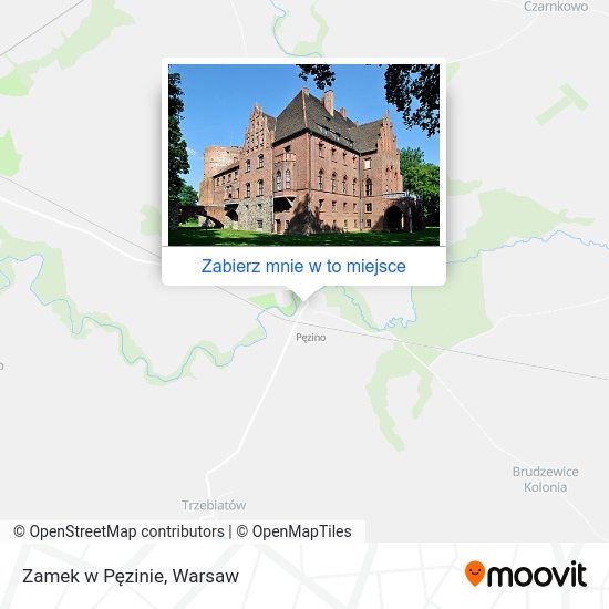 Mapa Zamek w Pęzinie