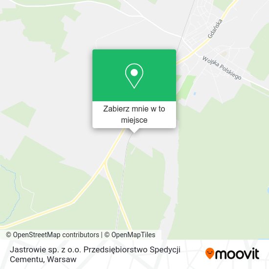 Mapa Jastrowie sp. z o.o. Przedsiębiorstwo Spedycji Cementu