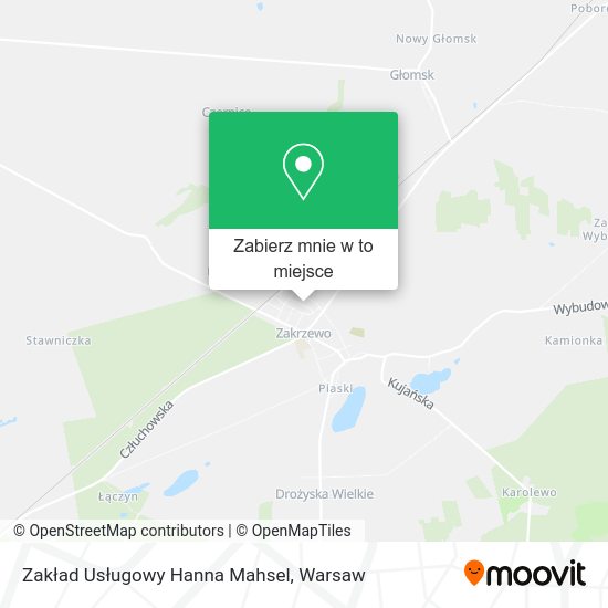 Mapa Zakład Usługowy Hanna Mahsel