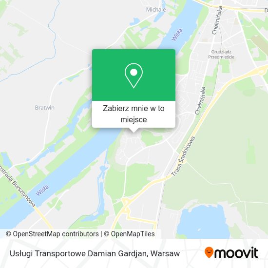 Mapa Usługi Transportowe Damian Gardjan