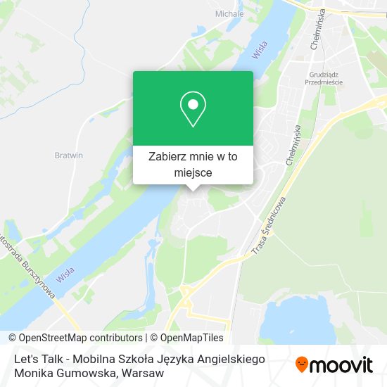 Mapa Let's Talk - Mobilna Szkoła Języka Angielskiego Monika Gumowska