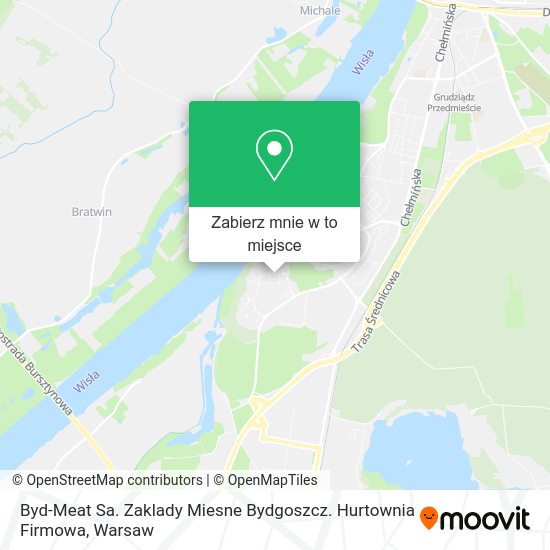 Mapa Byd-Meat Sa. Zaklady Miesne Bydgoszcz. Hurtownia Firmowa