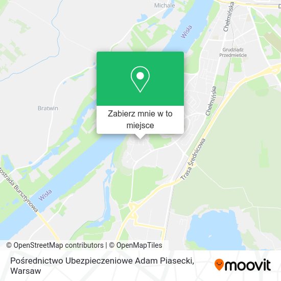 Mapa Pośrednictwo Ubezpieczeniowe Adam Piasecki