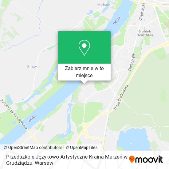 Mapa Przedszkole Językowo-Artystyczne Kraina Marzeń w Grudziądzu