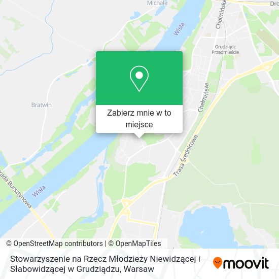 Mapa Stowarzyszenie na Rzecz Młodzieży Niewidzącej i Słabowidzącej w Grudziądzu