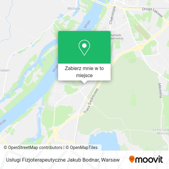 Mapa Usługi Fizjoterapeutyczne Jakub Bodnar