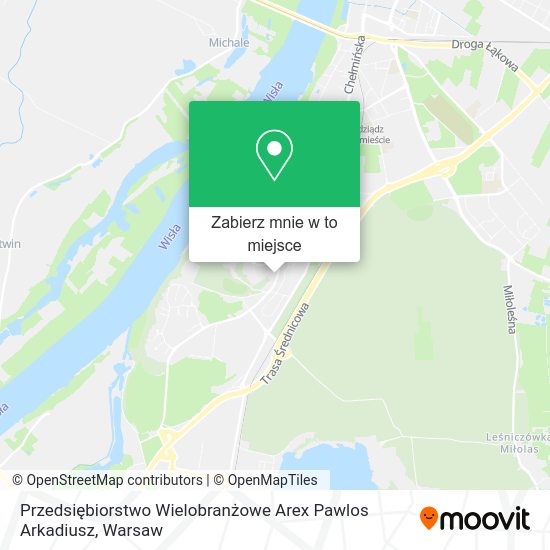 Mapa Przedsiębiorstwo Wielobranżowe Arex Pawlos Arkadiusz