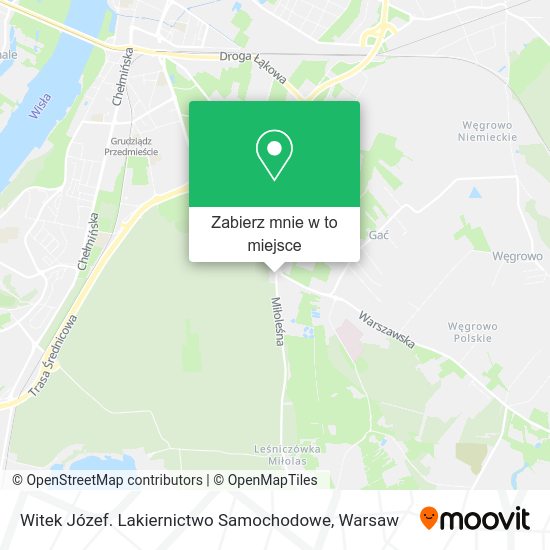 Mapa Witek Józef. Lakiernictwo Samochodowe