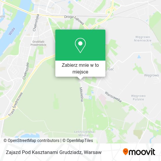 Mapa Zajazd Pod Kasztanami Grudziadz