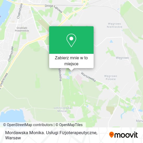 Mapa Mordawska Monika. Usługi Fizjoterapeutyczne