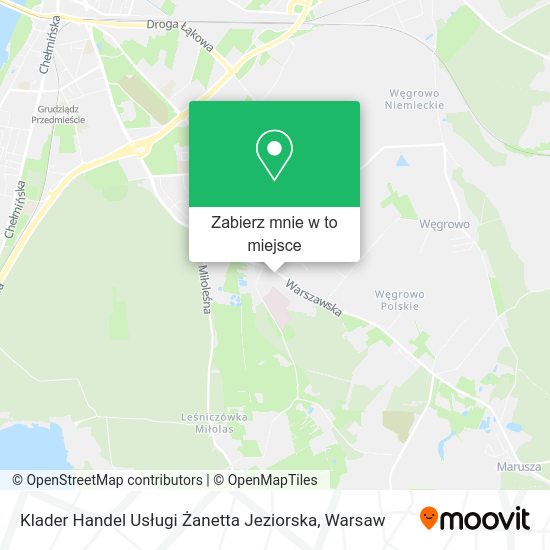 Mapa Klader Handel Usługi Żanetta Jeziorska