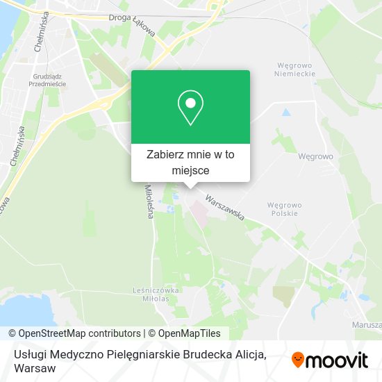 Mapa Usługi Medyczno Pielęgniarskie Brudecka Alicja