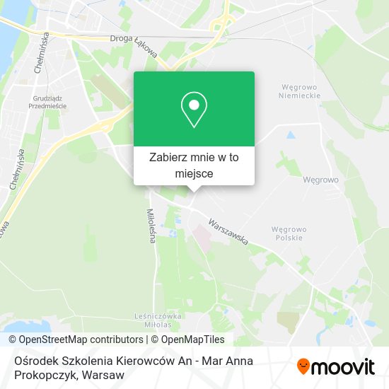 Mapa Ośrodek Szkolenia Kierowców An - Mar Anna Prokopczyk