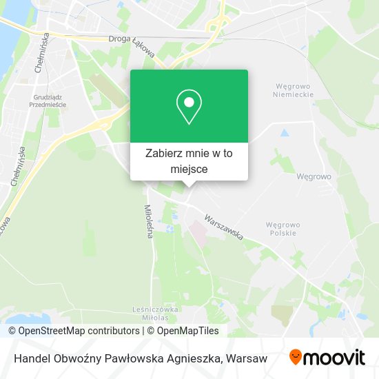 Mapa Handel Obwoźny Pawłowska Agnieszka