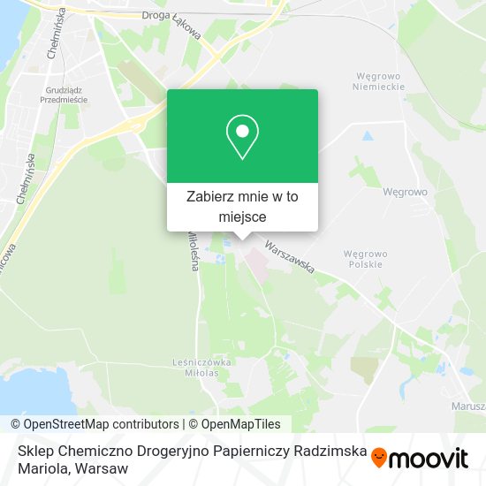 Mapa Sklep Chemiczno Drogeryjno Papierniczy Radzimska Mariola