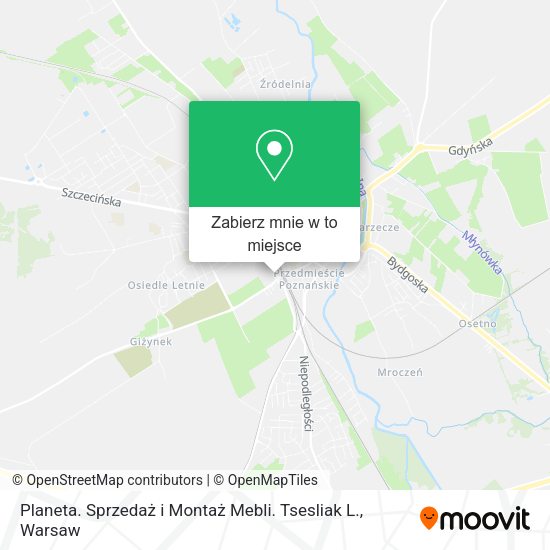 Mapa Planeta. Sprzedaż i Montaż Mebli. Tsesliak L.